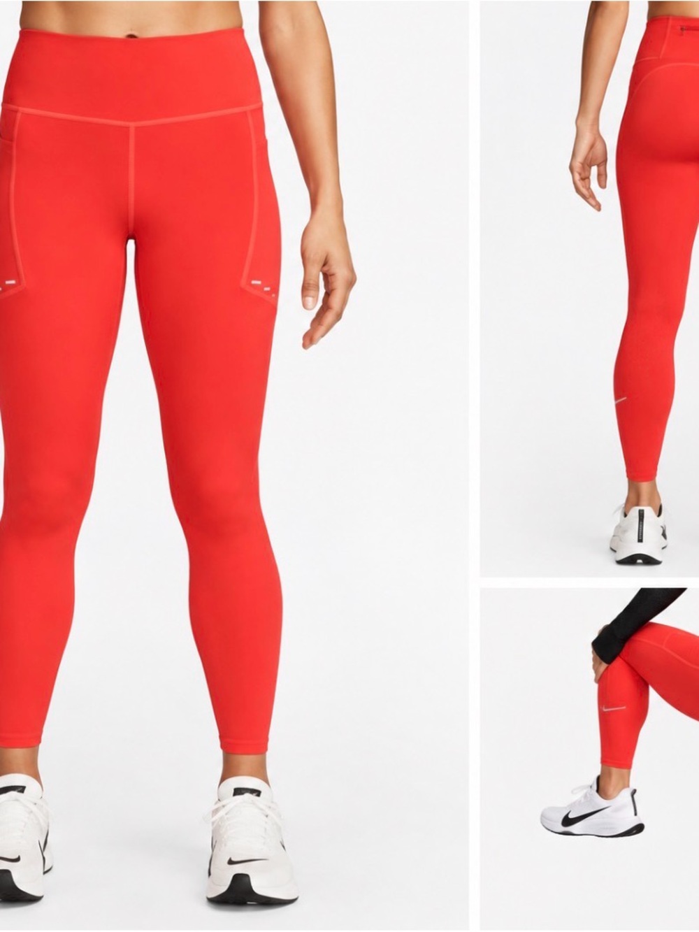 Nike Swift Dri-FIT High-Waisted 7/8 Running Leggings Light Crimson M NWT
